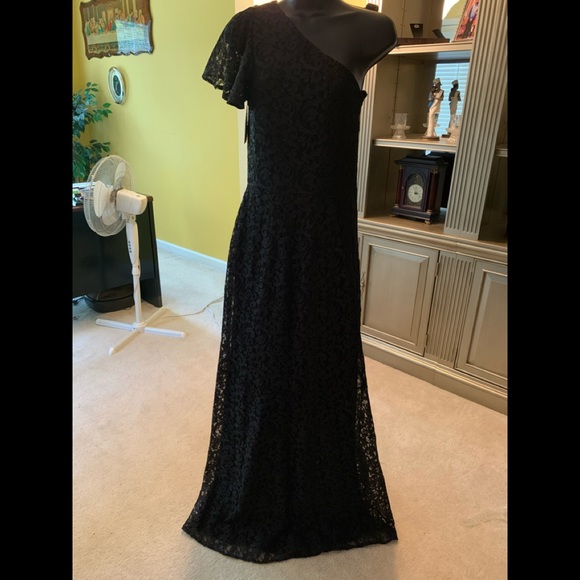 Stunning black lace gown by Ralph Lauren size 14 - Picture 1 of 7